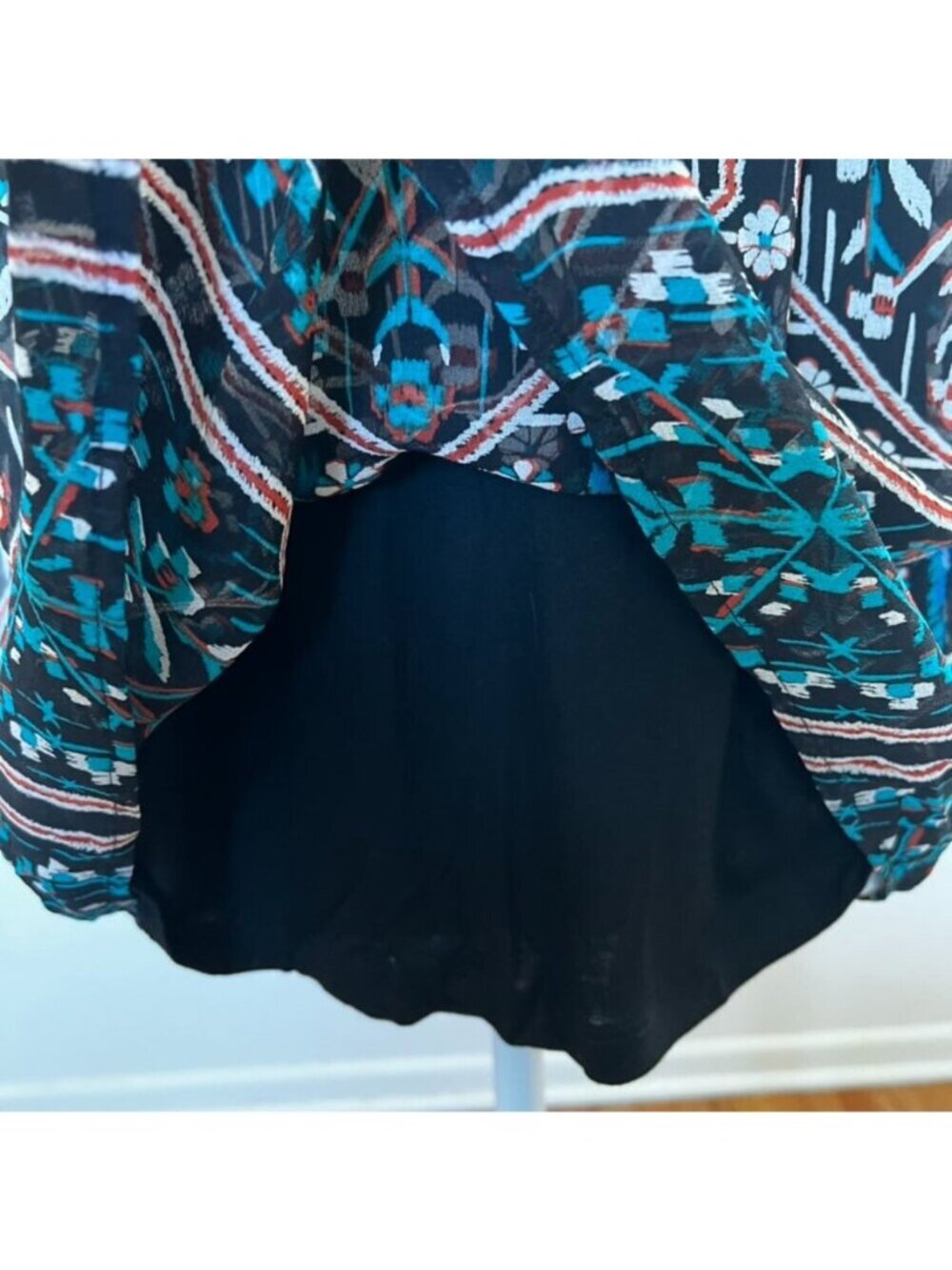 Ella Moss Chic Racerback Tank Boho Geometric Print Top Sz M Flowy Resort - Picture 8 of 13